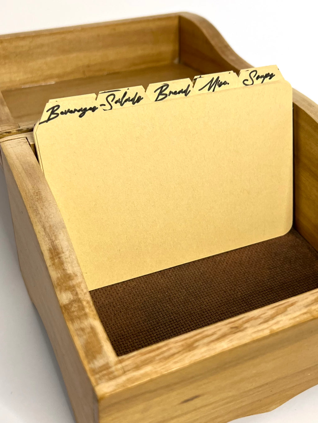 Vintage Recipe Box with Dividers - Personalization Available