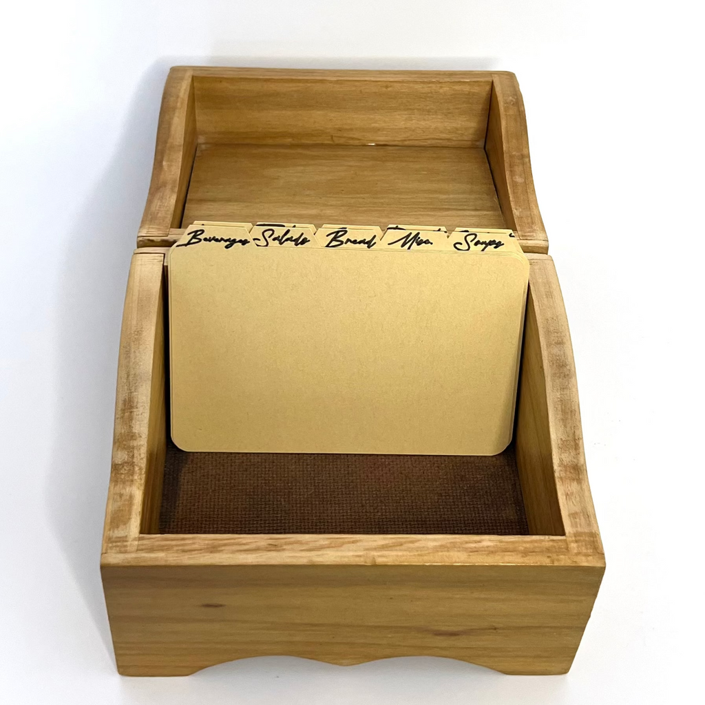 Vintage Recipe Box with Dividers - Personalization Available