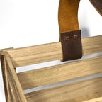 Heirloom Garden Gathering Trug - Eco-Friendly Crate with Leather Handle for Harvesting