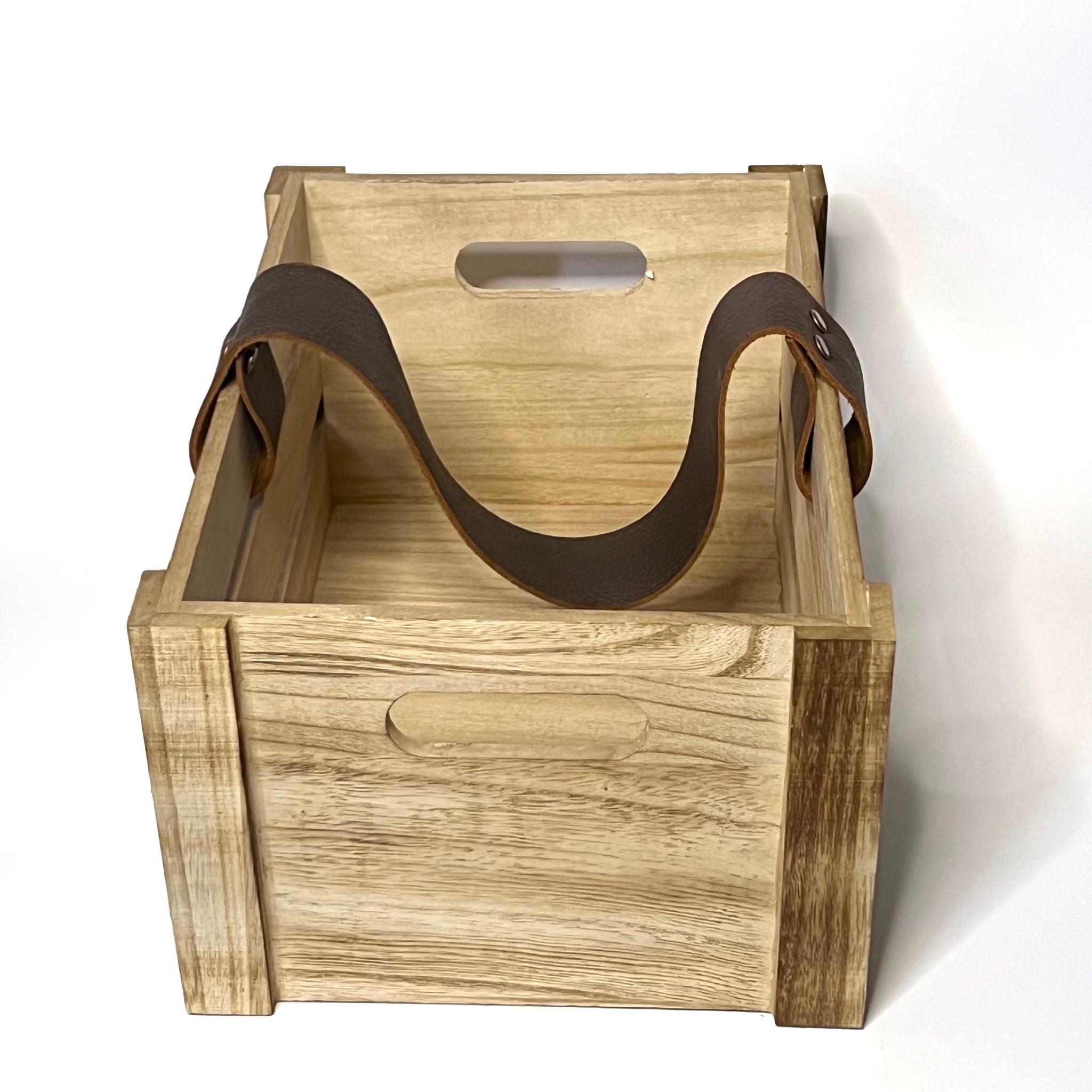 Heirloom Garden Gathering Trug - Eco-Friendly Crate with Leather Handle for Harvesting