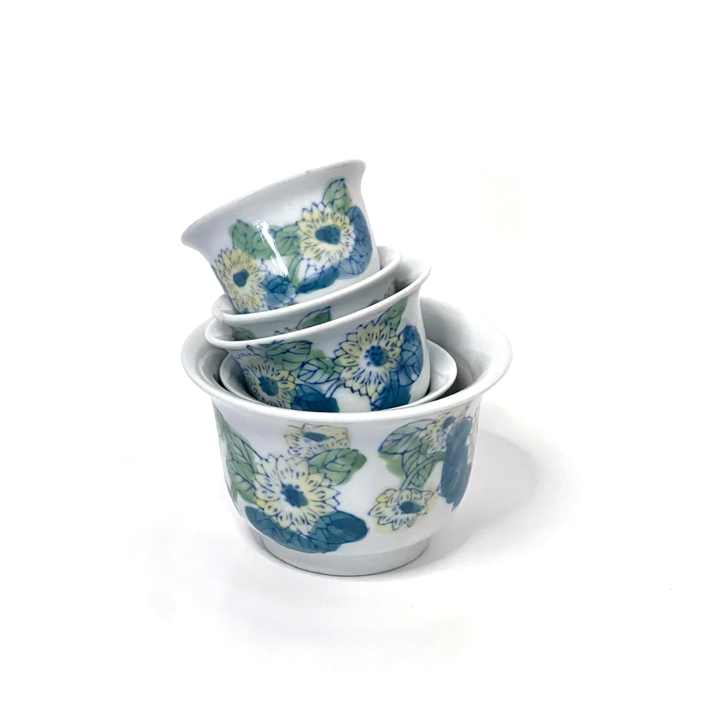 Porcelain Floral Stem Holders | Nesting Flower Frog Set (5 Pieces)