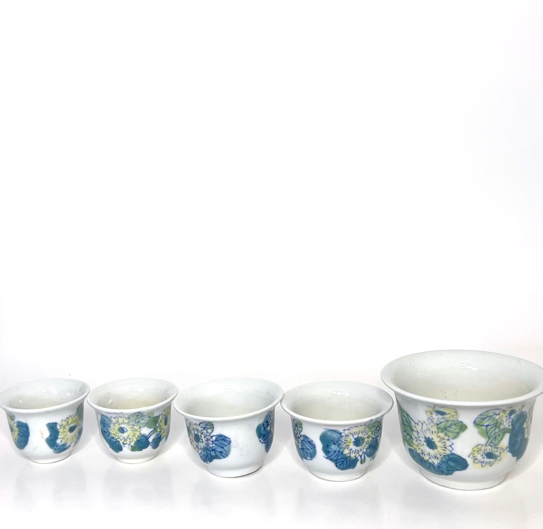 Porcelain Floral Stem Holders | Nesting Flower Frog Set (5 Pieces)