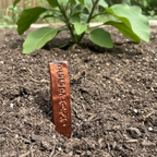 Personalized Heirloom Clay Garden Labels – Handmade Copper Botanical Marker Sets