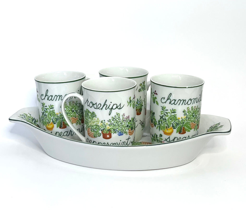 Vintage Victory Garden “Just Herbs” Mug Set – Taste Setter by Sigma