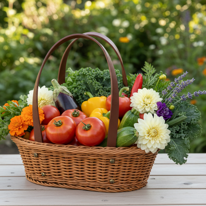 Heirloom Garden Trug/Basket - Eco-Friendly Basket for Harvesting - Available in Small or Large