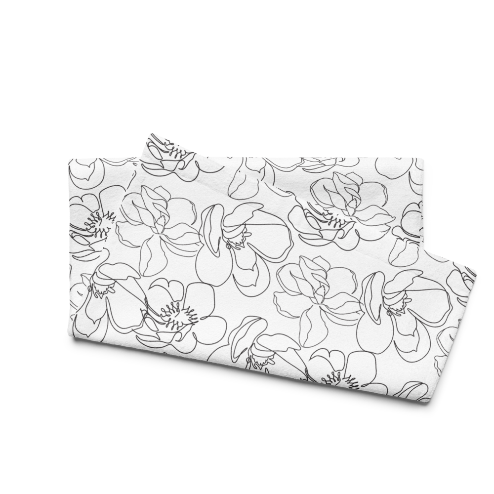 Kitchen Tea Towel – Soft Cotton-Poly Blend, Magnolias
