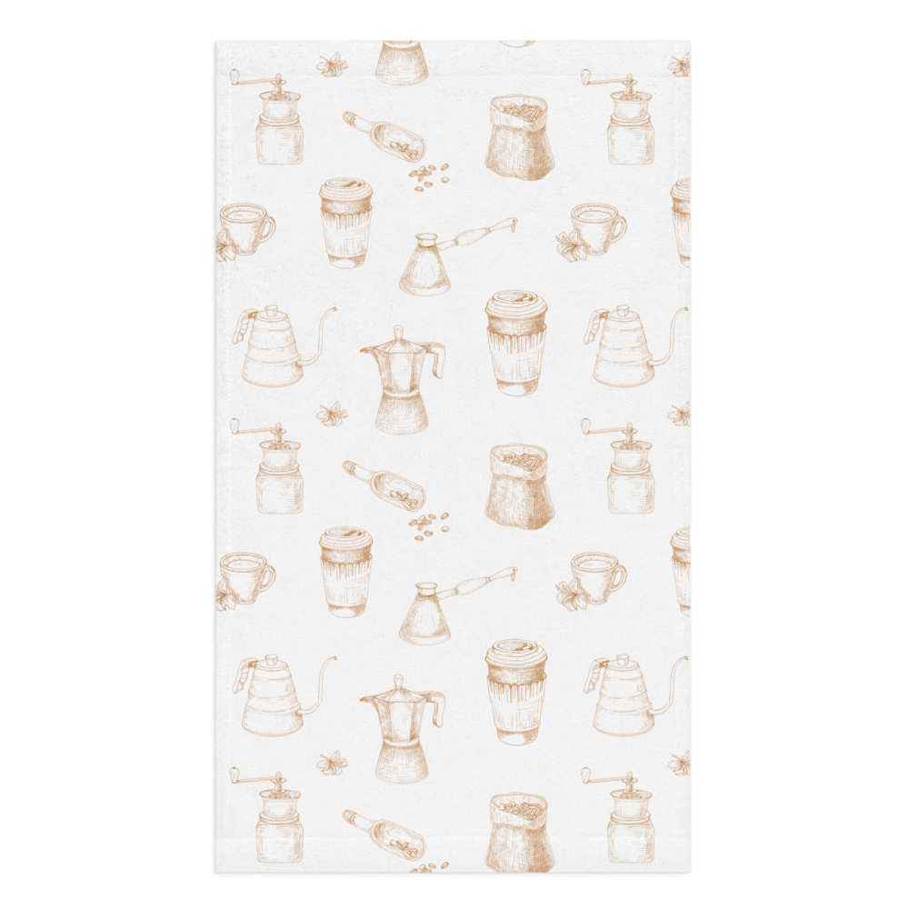 Kitchen Tea Towel – Soft Cotton-Poly Blend, Coffee