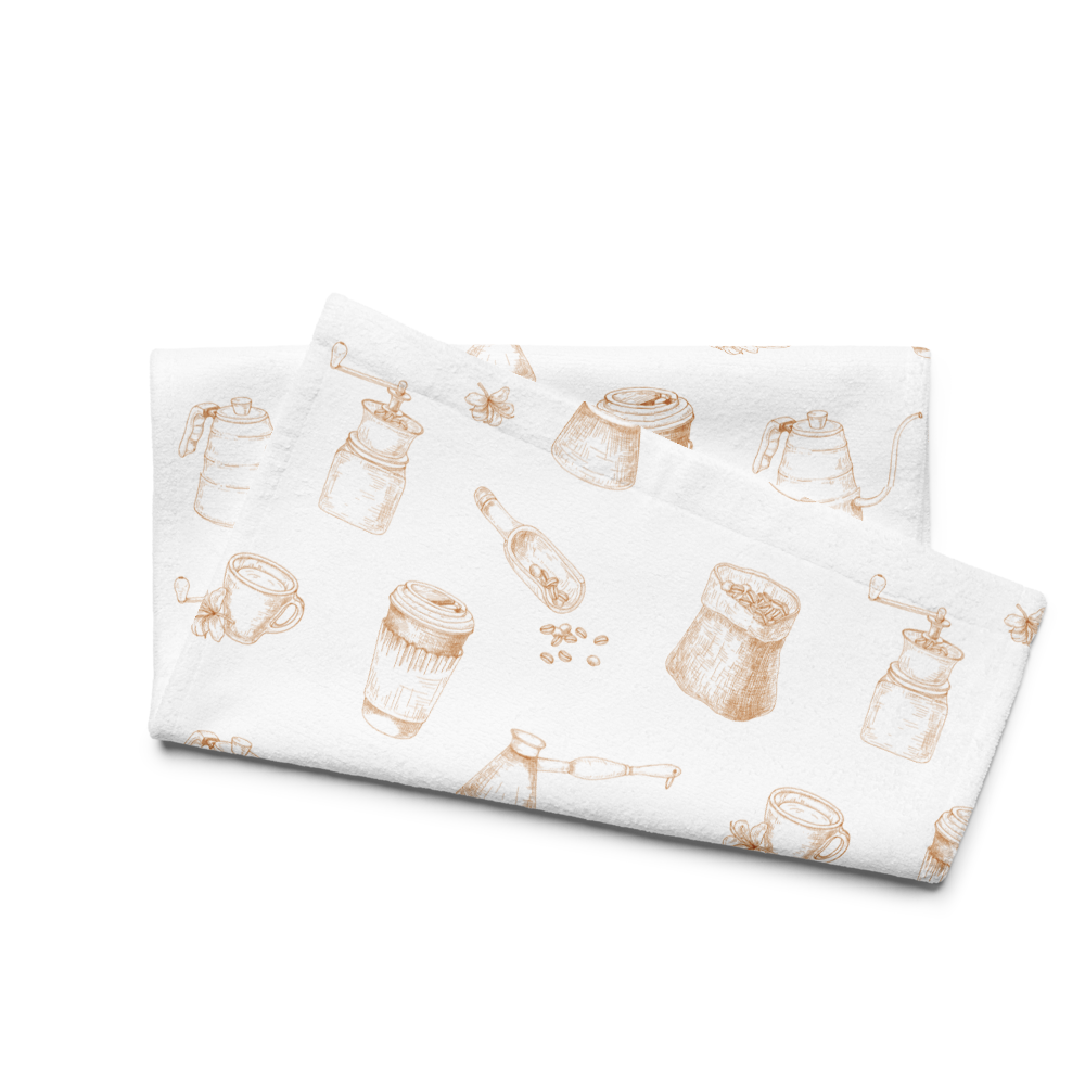 Kitchen Tea Towel – Soft Cotton-Poly Blend, Coffee