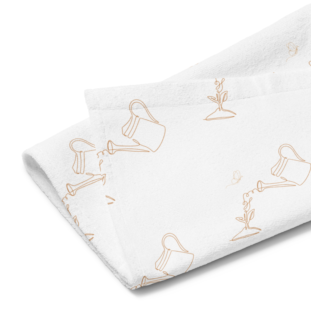 Kitchen Tea Towel – Soft Cotton-Poly Blend, Watering Can