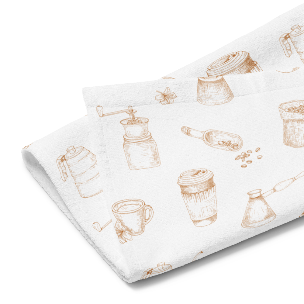 Kitchen Tea Towel – Soft Cotton-Poly Blend, Coffee